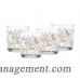 Willa Arlo Interiors Whiddon Gold 22k White Roses 11 Oz. Old Fashion Glasses WLAO4259